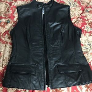 Armani Exchange fitted leather vest size S